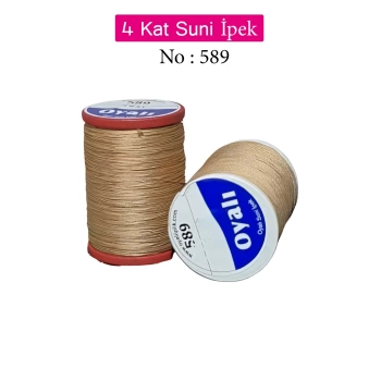 Oyalı 4 Kat Suni İpek İplik İğne Oyası Boncuk İpi Tığ Oyası No:589