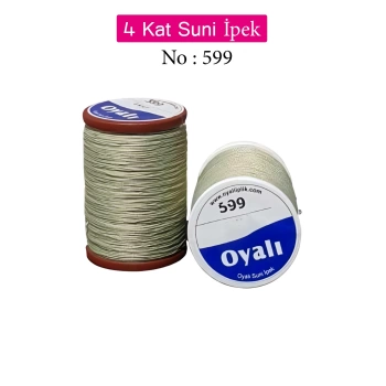Oyalı 4 Kat Suni İpek İplik İğne Oyası Boncuk İpi Tığ Oyası No:599
