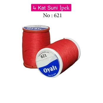 Oyalı 4 Kat Suni İpek İplik İğne Oyası Boncuk İpi Tığ Oyası No:621