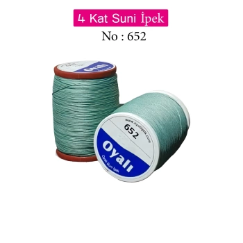 Oyalı 4 Kat Suni İpek İplik İğne Oyası Boncuk İpi Tığ Oyası No:652