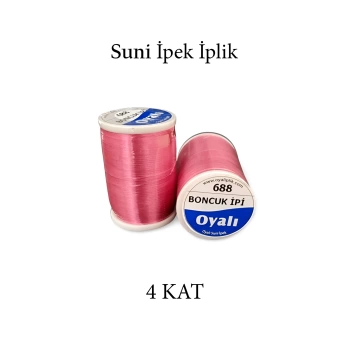 Oyalı 4 Kat Suni İpek İplik İğne Oyası Boncuk İpi Tığ Oyası No:688