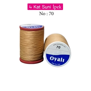 Oyalı 4 Kat Suni İpek İplik İğne Oyası Boncuk İpi Tığ Oyası No:70