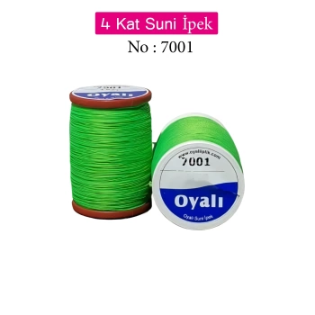 Oyalı 4 Kat Suni İpek İplik İğne Oyası Boncuk İpi Tığ Oyası No:7001