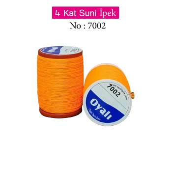 Oyalı 4 Kat Suni İpek İplik İğne Oyası Boncuk İpi Tığ Oyası No:7002
