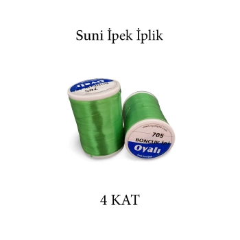 Oyalı 4 Kat Suni İpek İplik İğne Oyası Boncuk İpi Tığ Oyası No:705