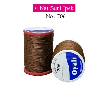 Oyalı 4 Kat Suni İpek İplik İğne Oyası Boncuk İpi Tığ Oyası No:706