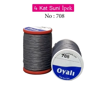Oyalı 4 Kat Suni İpek İplik İğne Oyası Boncuk İpi Tığ Oyası No:708