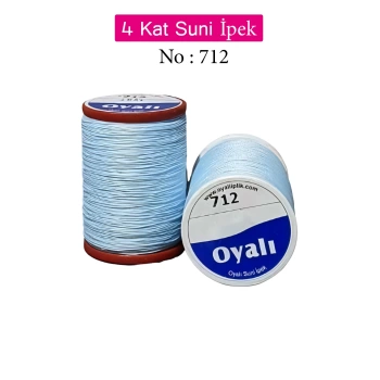 Oyalı 4 Kat Suni İpek İplik İğne Oyası Boncuk İpi Tığ Oyası No:712