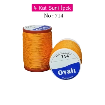 Oyalı 4 Kat Suni İpek İplik İğne Oyası Boncuk İpi Tığ Oyası No:714