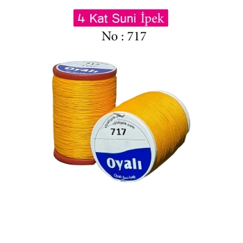 Oyalı 4 Kat Suni İpek İplik İğne Oyası Boncuk İpi Tığ Oyası No:717