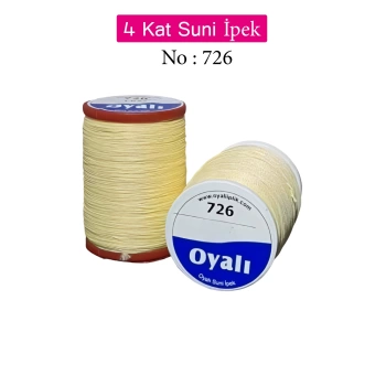 Oyalı 4 Kat Suni İpek İplik İğne Oyası Boncuk İpi Tığ Oyası No:726