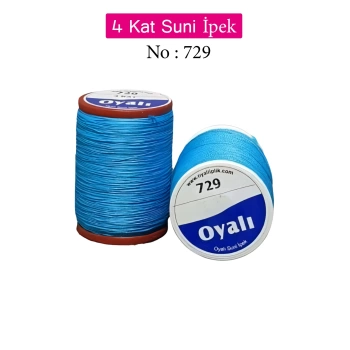 Oyalı 4 Kat Suni İpek İplik İğne Oyası Boncuk İpi Tığ Oyası No:729