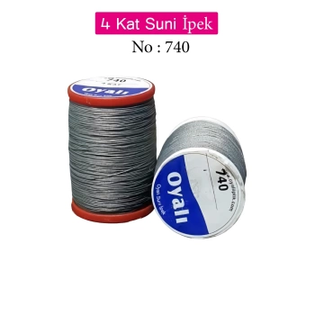 Oyalı 4 Kat Suni İpek İplik İğne Oyası Boncuk İpi Tığ Oyası No:740