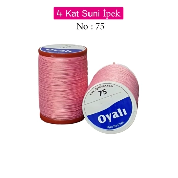 Oyalı 4 Kat Suni İpek İplik İğne Oyası Boncuk İpi Tığ Oyası No:75