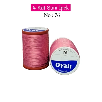 Oyalı 4 Kat Suni İpek İplik İğne Oyası Boncuk İpi Tığ Oyası No:76
