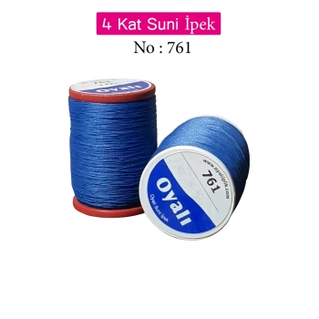 Oyalı 4 Kat Suni İpek İplik İğne Oyası Boncuk İpi Tığ Oyası No:761