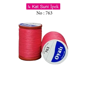 Oyalı 4 Kat Suni İpek İplik İğne Oyası Boncuk İpi Tığ Oyası No:763