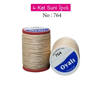 Oyalı 4 Kat Suni İpek İplik İğne Oyası Boncuk İpi Tığ Oyası No:764
