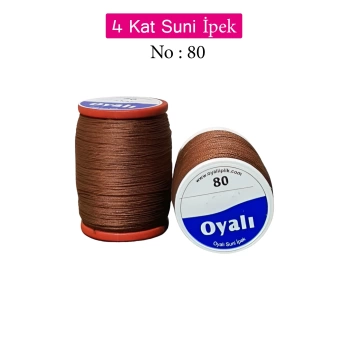 Oyalı 4 Kat Suni İpek İplik İğne Oyası Boncuk İpi Tığ Oyası No:80
