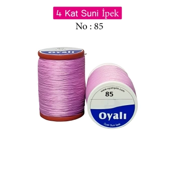 Oyalı 4 Kat Suni İpek İplik İğne Oyası Boncuk İpi Tığ Oyası No:85
