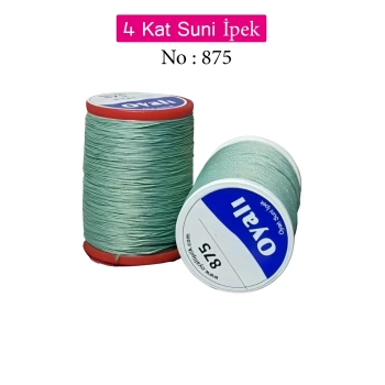 Oyalı 4 Kat Suni İpek İplik İğne Oyası Boncuk İpi Tığ Oyası No:875