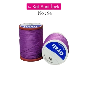 Oyalı 4 Kat Suni İpek İplik İğne Oyası Boncuk İpi Tığ Oyası No:94