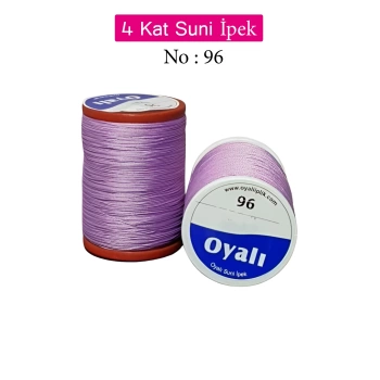 Oyalı 4 Kat Suni İpek İplik İğne Oyası Boncuk İpi Tığ Oyası No:96