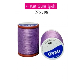 Oyalı 4 Kat Suni İpek İplik İğne Oyası Boncuk İpi Tığ Oyası No:98
