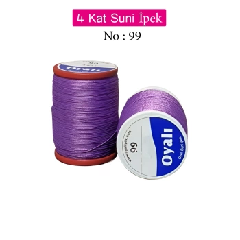 Oyalı 4 Kat Suni İpek İplik İğne Oyası Boncuk İpi Tığ Oyası No:99