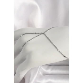 Pirinç Gümüş Renk Pul Detaylı Kadın Şahmeran
