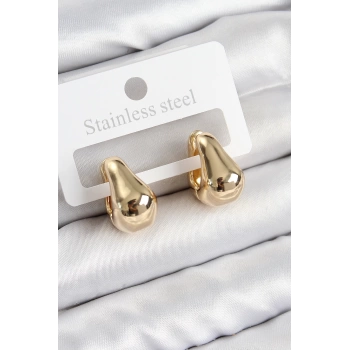 Pirinç Halka Model Gold Renk Kadın Küpe