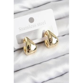 Pirinç Halka Model Gold Renk Kadın Küpe