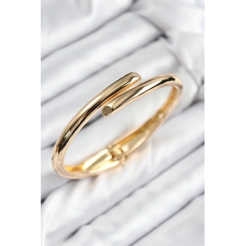 Pirinç Kesik Model Gold Renk Kadın Kelepçe