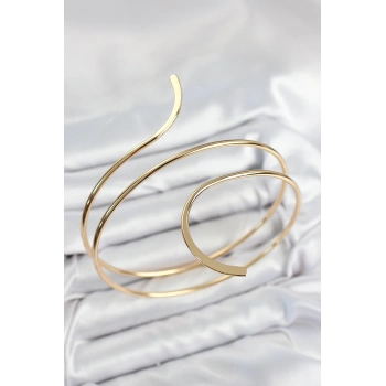 Pirinç Sarmal Model Gold Renk Pazu Bileklik