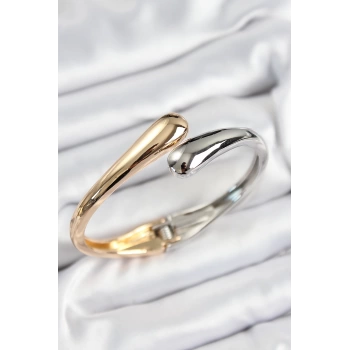 Pirinç Sarmal Model Gümüş Ve Gold Renk Kadın Kelepçe