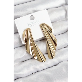 Pirinç Tül Model Gold Renk Kadın Küpe