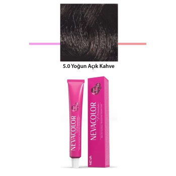 Premium 5.0 Yoğun Açık Kahve - Kalıcı Krem Saç Boyası 50 g Tüp