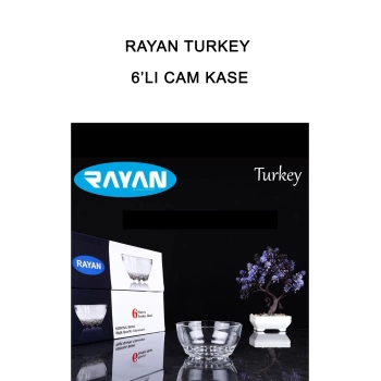 Rayan Turkey 6lı Cam Kase