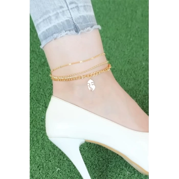Rose Renk Zincirli Kadın Figürlü Hal Hal