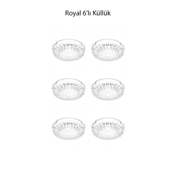 Royal 6lı Cam Küllük Royaleks-RYL-80