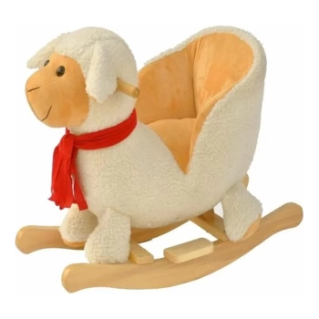 Safeline Bebe Peluş Ahşap Sallanır Oyuncak Kuzu