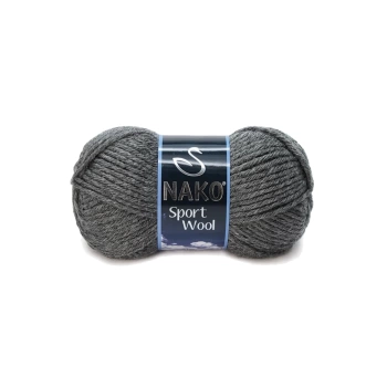 Sport Wool Atkı Bere Ceket Yelek Örgü İpi Yünü No: 193 Koyu Gri Melanj