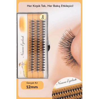 Standart 12 Mm Tekli Takma Kirpik Gerçek Kıl
