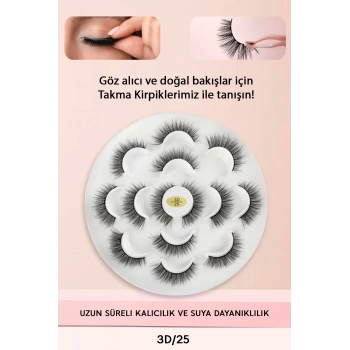 Takma Kirpik 3d Etkili 7 Çift – Günlük Ve Özel Günler Için İdeal 3d25