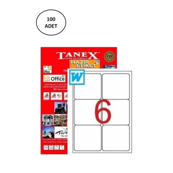 Tanex TW-2006 Laser Etiket 99,1x93,1 mm 100 Adet