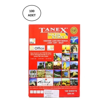 Tanex Tw-2104 Lazer Etiket 192X59 Mm 100 Lü