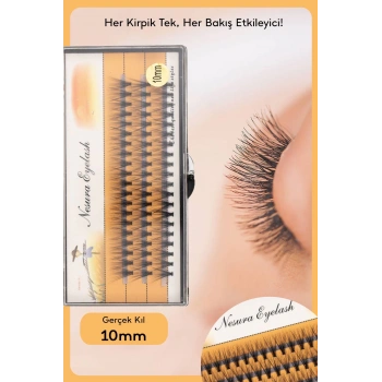 Tekli Takma Kirpik Gerçek Kıl - 10 Mm
