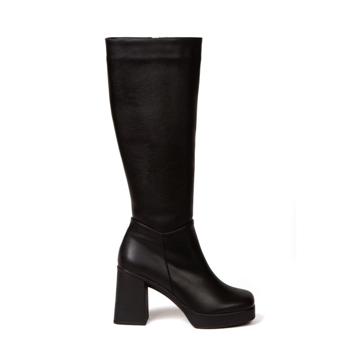 Kadın Siyah Yüksek Topuklu Dekolte Çizme