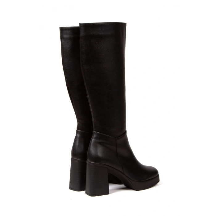 Kadın Siyah Yüksek Topuklu Dekolte Çizme