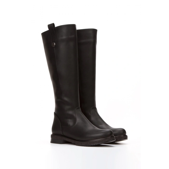 Kadın Düz Tabanlı Diz Altı Çizme